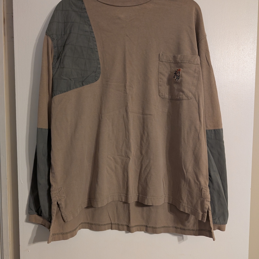 Browning Tan and Gray Long Sleeve Tee Casual Comfort